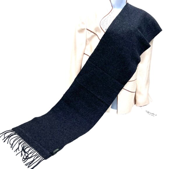 Vintage Fendi Scarf for Men/Women Riversable 62"x13" Black/Gray Fringed (19) - Picture 4 of 6